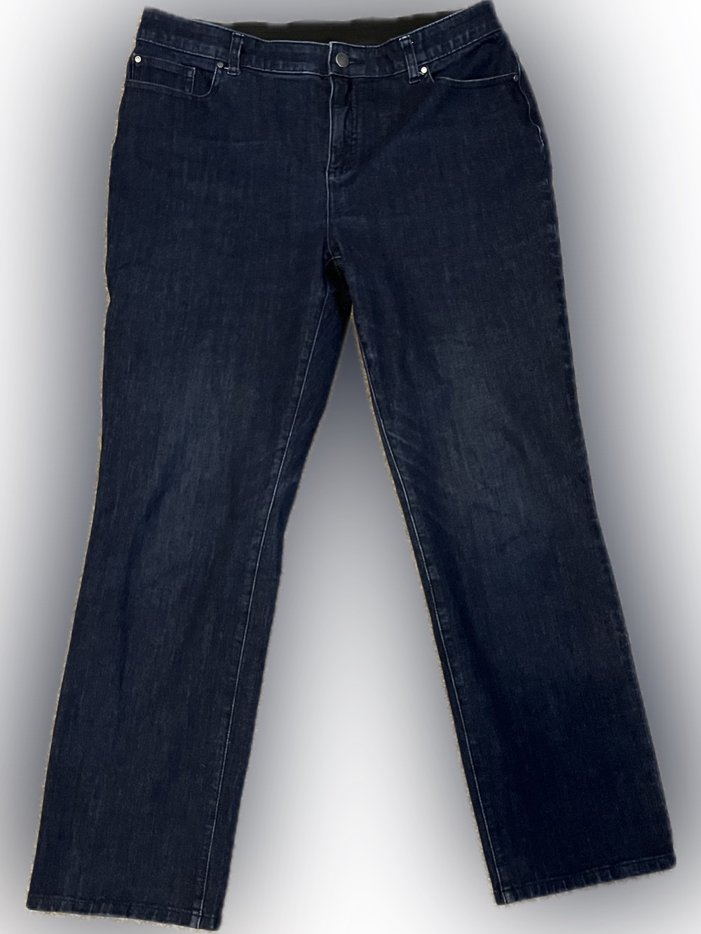 Chico’s Women's Dark Blue Straight-Leg Jeans size 10/12
